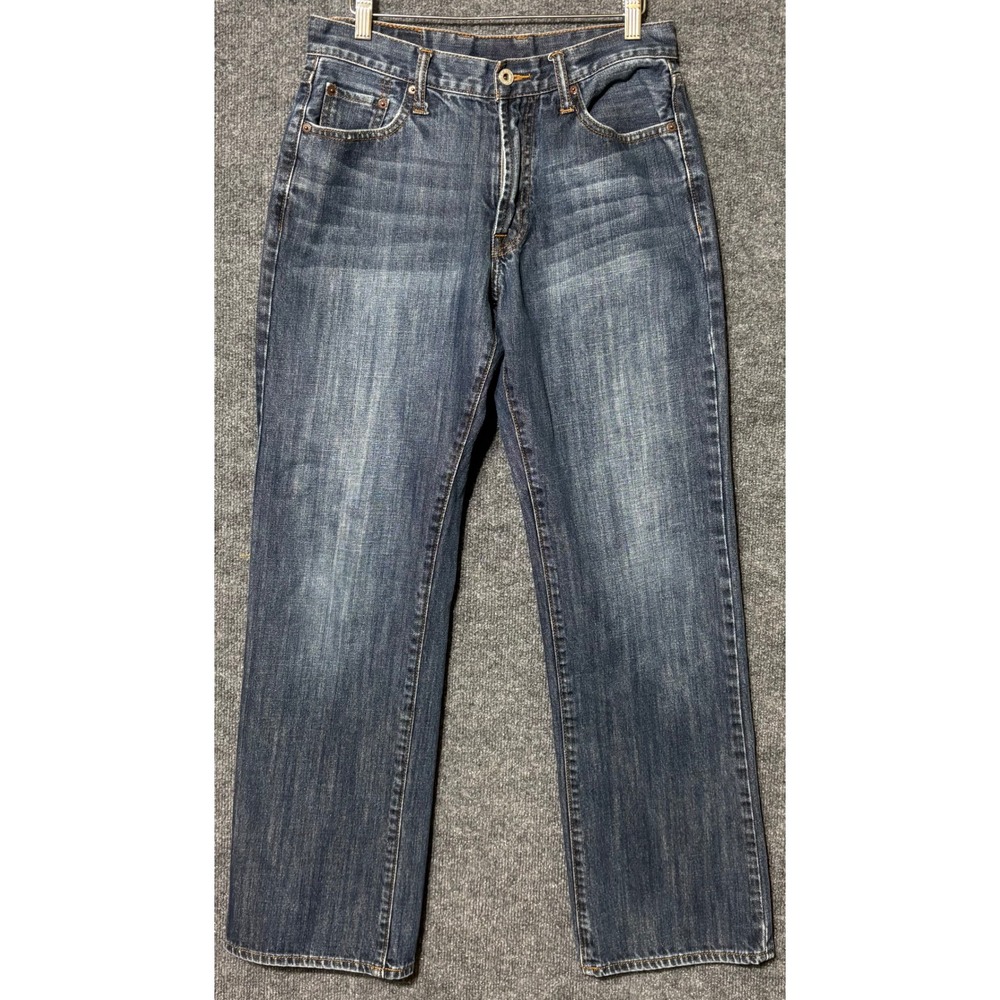 Lucky Brand 181 Relaxed Straight Jeans Men's 30x31 Blue Distressed